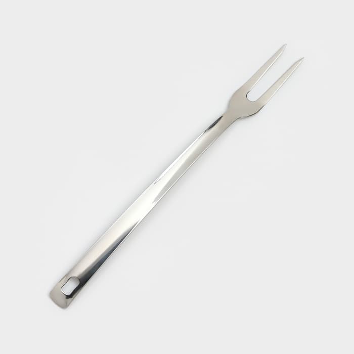 Вилка для мяса Доляна Everyday, h=37×3 см, толщина 3 мм, нержавеющая сталь, серебристая
