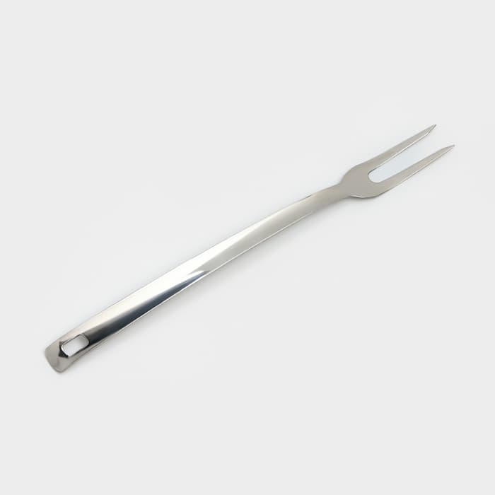 Вилка для мяса Доляна Everyday, h=37×3 см, толщина 3 мм, нержавеющая сталь, серебристая