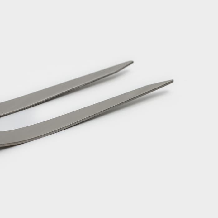 Вилка для мяса Доляна Everyday, h=37×3 см, толщина 3 мм, нержавеющая сталь, серебристая