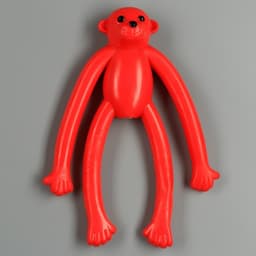 Игрушка для собак «Обезьяна» с пищалкой, 19.5 см, силикон, красная