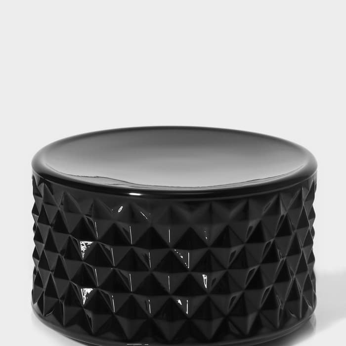 Икорница Доляна «Малифисента», 130 мл, 8.5×10 см, стекло, чёрная