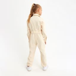 Комбинезон для девочки MINAKU: Casual collection KIDS, бежевый, рост 146 см