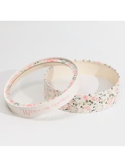 Коробка для макарун, кондитерская упаковка тубус с окном, «Цвети от счастья» 20×20×5 см