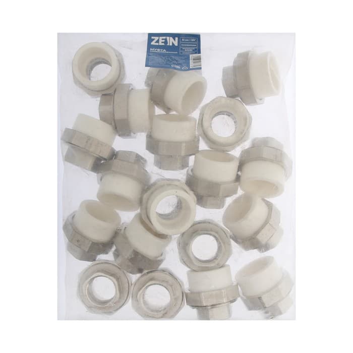 Муфта комбинированная ZEIN, полипропиленовая, американка, внутренняя резьба, d=32 мм × 3/4"