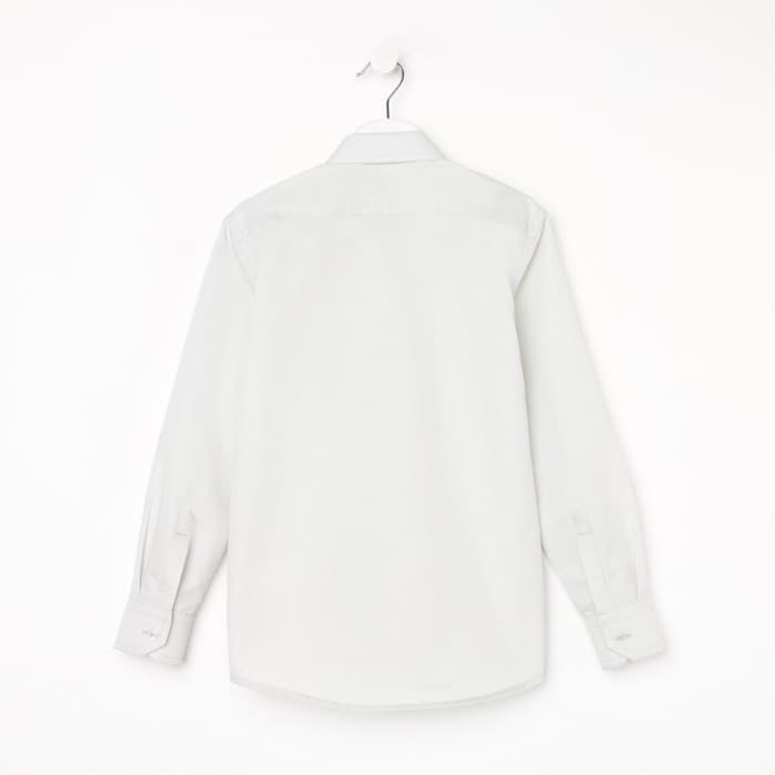 Школьная рубашка для мальчика, цвет серый, рост 122 см