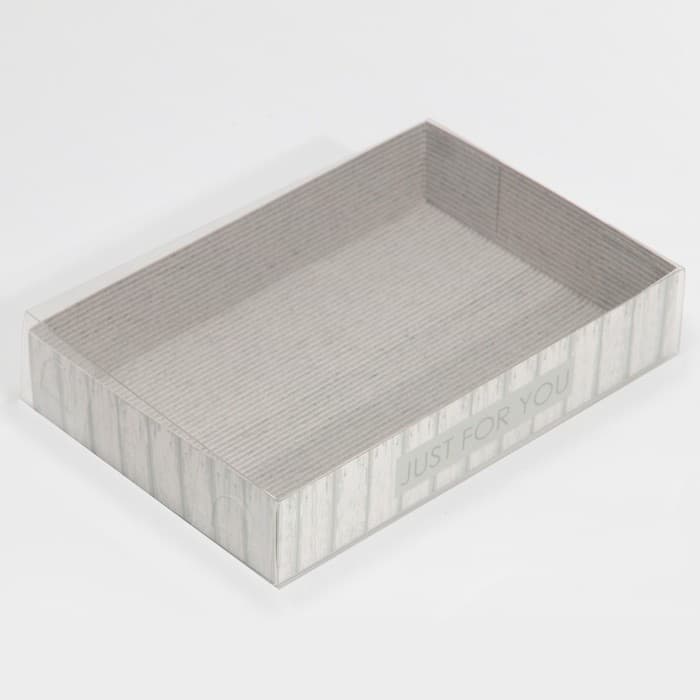 Кондитерская упаковка, коробка для макарун с PVC крышкой, «Дерево», 18×12×3.5 см