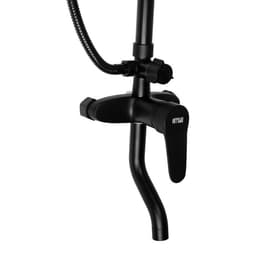 Душевая система «ОПТИМА» 14445, однорычажная, тропический душ, лейка, чёрная