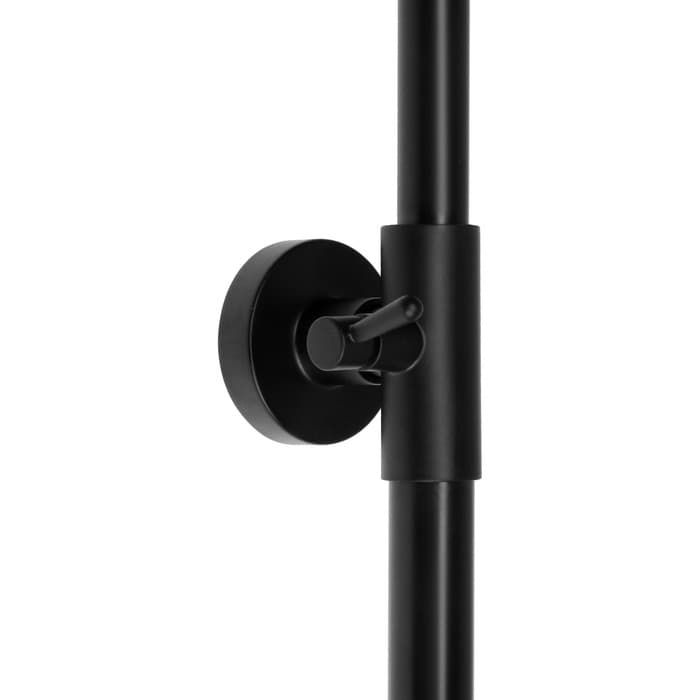 Душевая система «ОПТИМА» 14445, однорычажная, тропический душ, лейка, чёрная