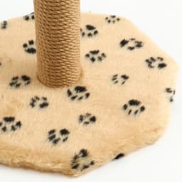 Когтеточка, 35×35×53 см, с тремя игрушками, бежевая