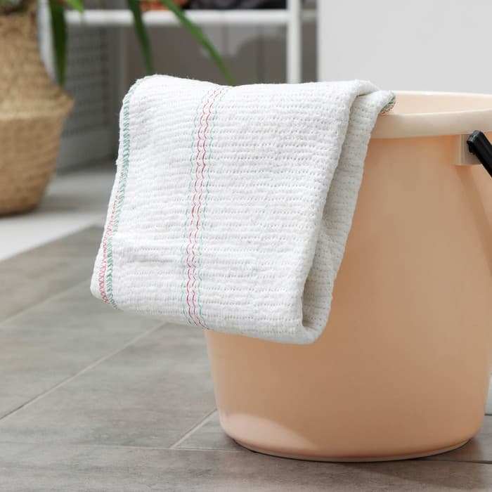 Тряпка для мытья пола Доляна, вискоза-ХПП, с оверлоком, 50×80 см, плотность 220 г/м², белая