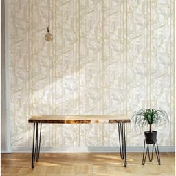 Стеновая панель ПВХ «Наттерер», 2600×250 мм, цвет белый мрамор/золотой