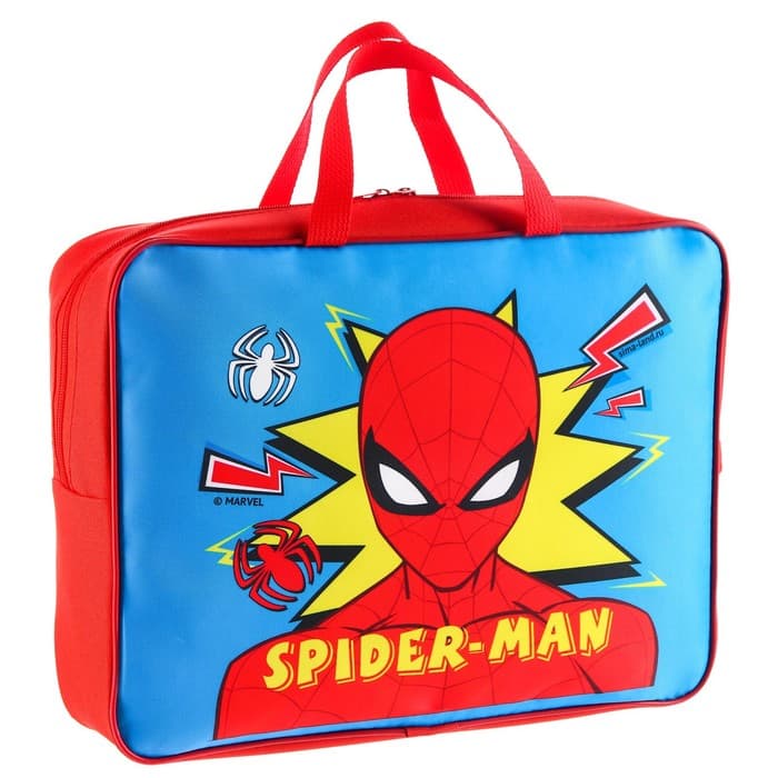 Папка с ручками текстильная А4, 350×270×100 мм, Человек-паук