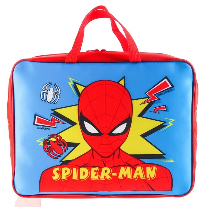 Папка с ручками текстильная А4, 350×270×100 мм, Человек-паук