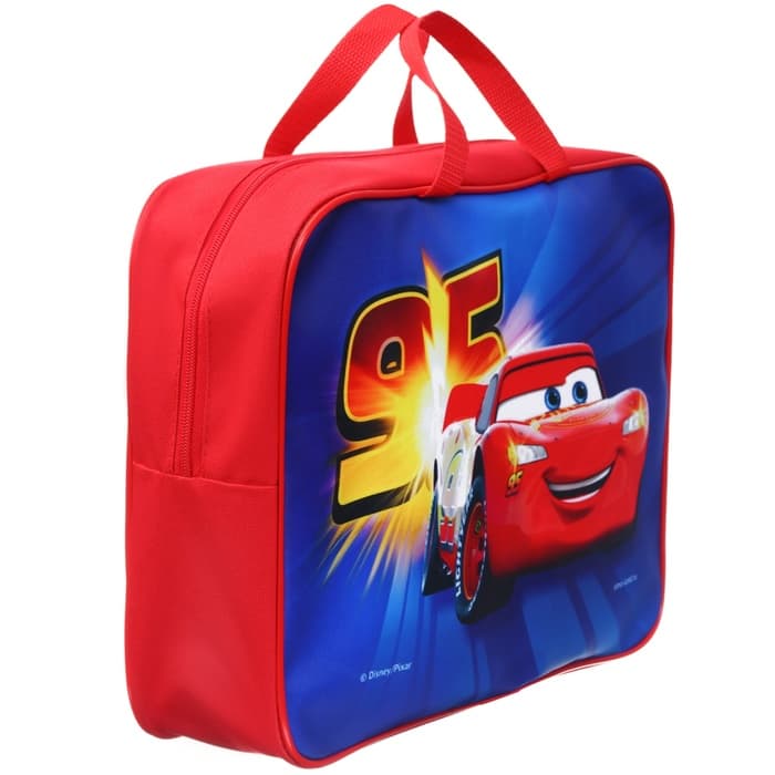 Папка с ручками текстильная А4, 35×27×10 см, «Тачки»