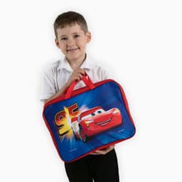 Папка с ручками текстильная А4, 35×27×10 см, «Тачки»