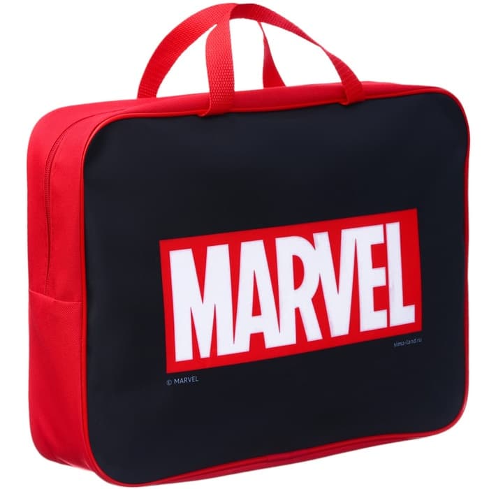 Папка с ручками текстильная А4, 35×27×10 см, «Мстители»