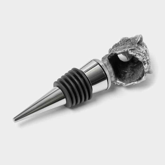 Пробка для бутылки Magistro «Тигр», 10.5 см, серебристая