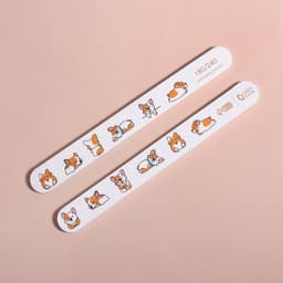 Пилка для ногтей «Корги», прямая, 180/240 грит, 18 см