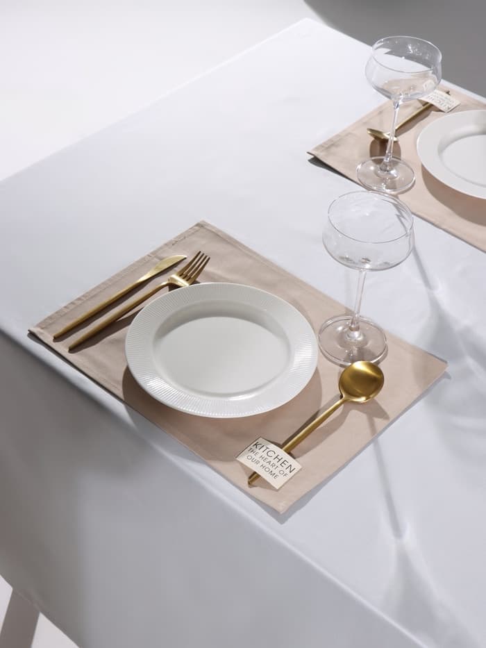 Салфетки сервировочные на стол «Этель» Kitchen, 30×40 см, набор 2 шт., 100% хлопок, саржа, бежевые