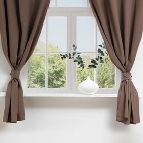 Шторы для кухни для кухни с подхватами «Этель» Kitchen, 150×180 см, комплект - 2 шт., коричневые