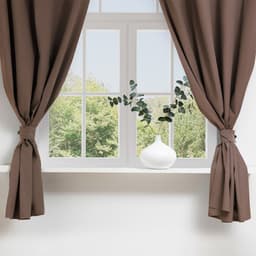 Шторы для кухни для кухни с подхватами «Этель» Kitchen, 150×180 см, комплект - 2 шт., коричневые