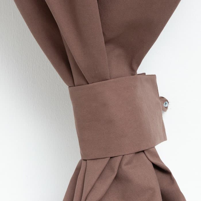 Шторы для кухни для кухни с подхватами «Этель» Kitchen, 150×180 см, комплект - 2 шт., коричневые