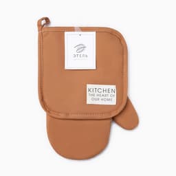 Кухонный набор «Этель» Kitchen orange: варежка-прихватка 18×29 см, прихватка 19×19 см, оранжевый