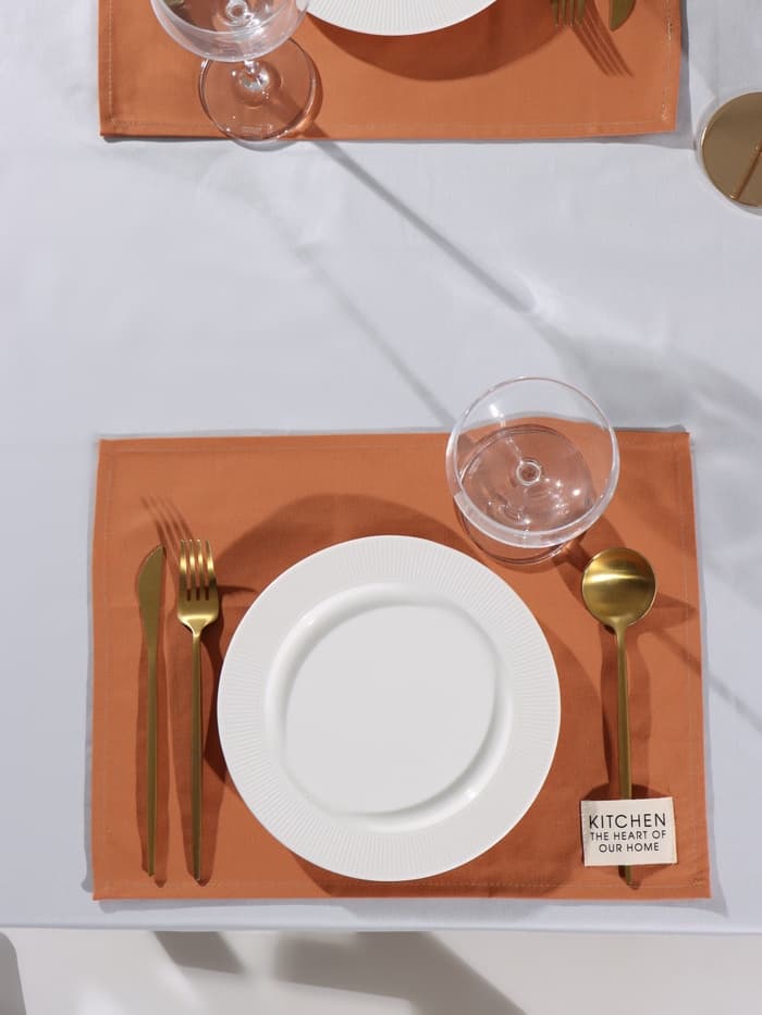 Набор салфеток «Этель» Kitchen, 30×40 см - 2 шт., 100% хлопок, саржа 220 г/м², оранжевый