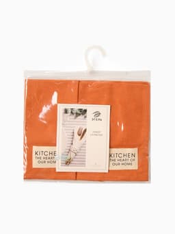Набор салфеток «Этель» Kitchen, 30×40 см - 2 шт., 100% хлопок, саржа 220 г/м², оранжевый