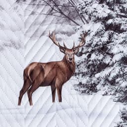Покрывало 2-спальное «Этель» Snow forest, 180×210 см, микрофибра