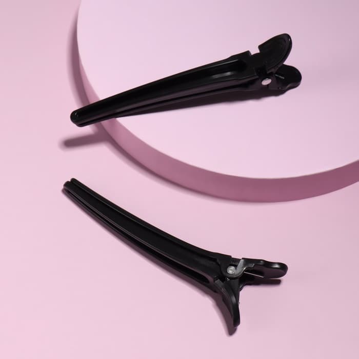 Зажимы для волос, набор - 2 шт., 10(±1) см, чёрные