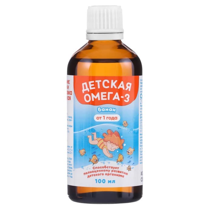 Детская Омега-3, «Кук Ля Кук», со вкусом банана, 100 мл