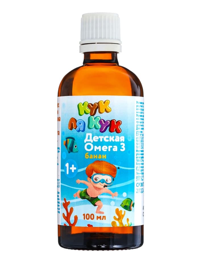 Детская Омега-3, «Кук Ля Кук», со вкусом банана, 100 мл