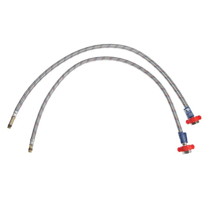 Подводка для смесителя ZEIN, гайка 1/2", штуцер М10, 80 см, ключ для монтажа, набор 2 шт.