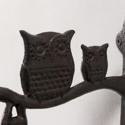 Колокол настенный чугун «Сова с совёнком на ветке», 20×10.5×17 см