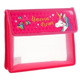 Папка для тетрадей А5, на липучке, пластик, «Минни Маус и единорог»