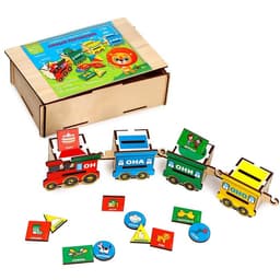 Сортер из дерева Лесная мастерская «Умный паровозик»