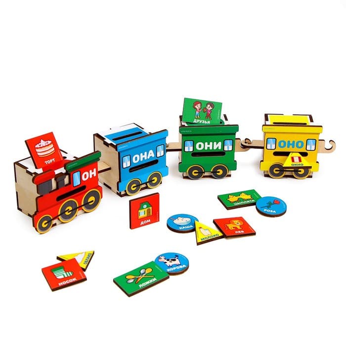 Сортер из дерева Лесная мастерская «Умный паровозик»