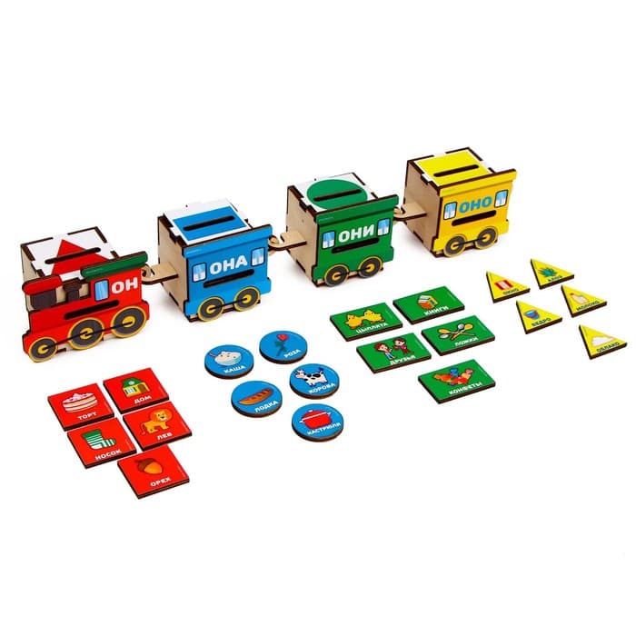 Сортер из дерева Лесная мастерская «Умный паровозик»