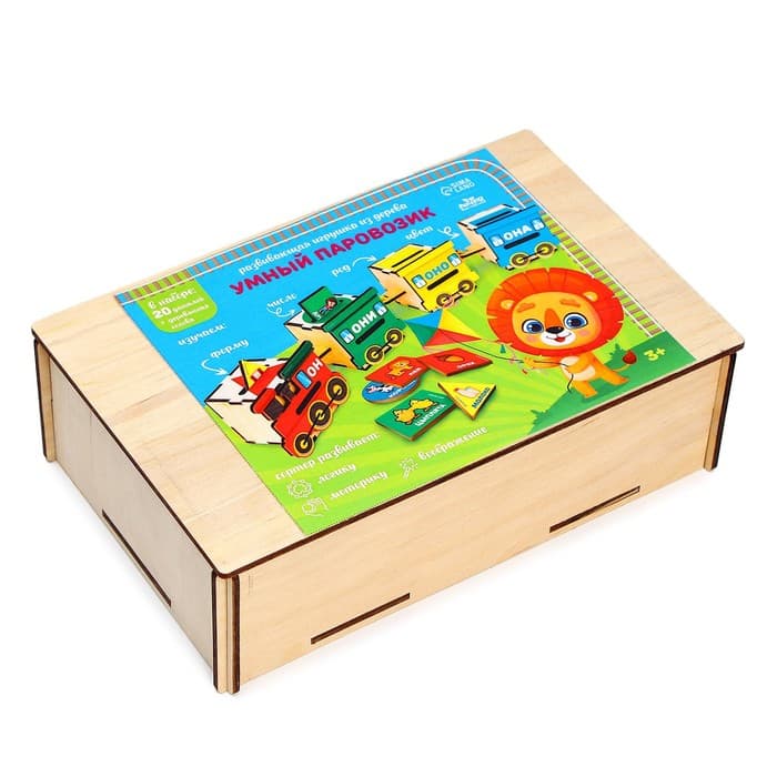 Сортер из дерева Лесная мастерская «Умный паровозик»