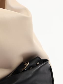 Сумка - мешок женская TEXTURA, на молнии, 32×11×32 см, бежевая