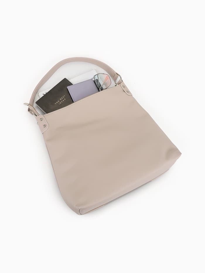 Сумка - мешок женская TEXTURA, на молнии, 32×11×32 см, бежевая