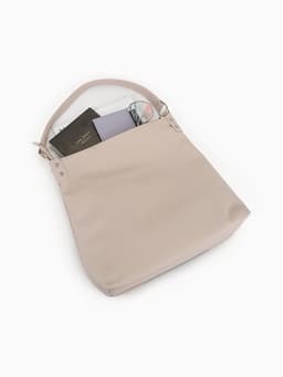 Сумка - мешок женская TEXTURA, на молнии, 32×11×32 см, бежевая