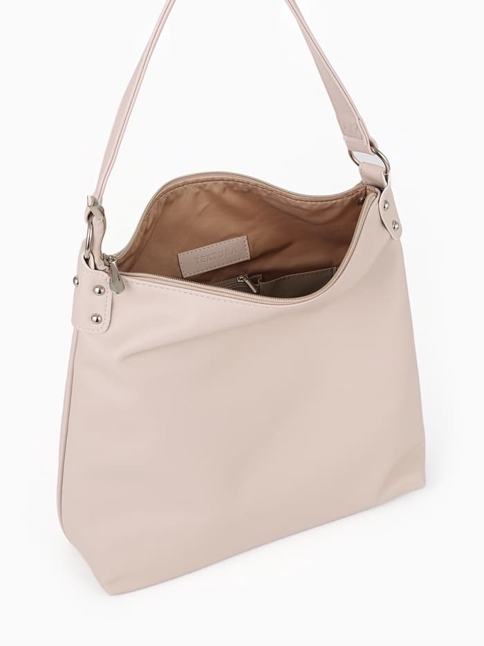 Сумка - мешок женская TEXTURA, на молнии, 32×11×32 см, бежевая