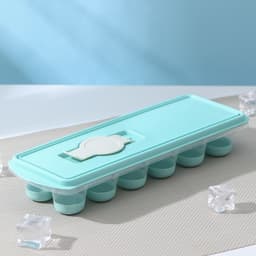 Форма для льда IDEA «Капля», 25×8.5×4 см, с крышкой и клапаном, аквамарин
