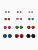 Серьги пусеты 12 пар «Фантазия», маленькие d=3-6 мм, цветные в золоте