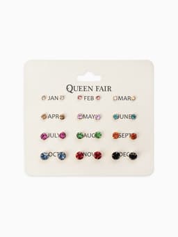 Серьги пусеты 12 пар «Фантазия», маленькие d=3-6 мм, цветные в золоте