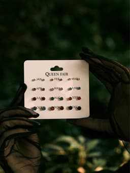 Серьги пусеты 12 пар «Фантазия», маленькие d=3-6 мм, цветные в золоте