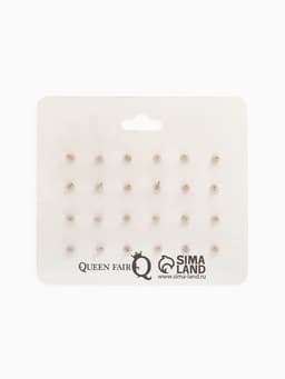 Серьги пусеты 12 пар «Фантазия», маленькие d=3-6 мм, цветные в золоте