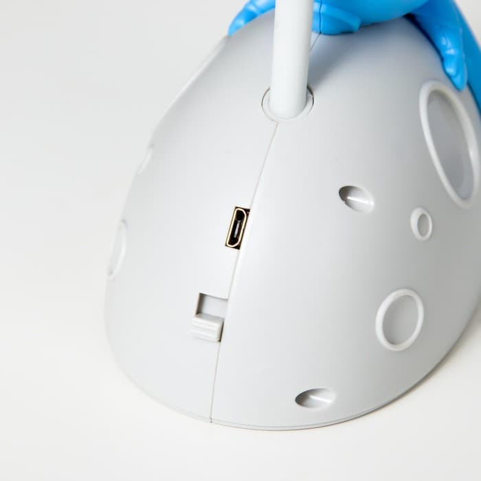 Настольная лампа «Космонавт на луне» LED 3 Вт USB АКБ бело-синий 11.5×7.5×28 см